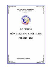 Đề cương ôn tập Học kì 1 KTPL 11 năm 2025–2026 trường THPT An Khánh (Cần Thơ)